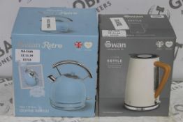 Boxed Assorted Swan Retro Jug Kettles RRP £50 Each (15723) (Public Viewing and Appraisals