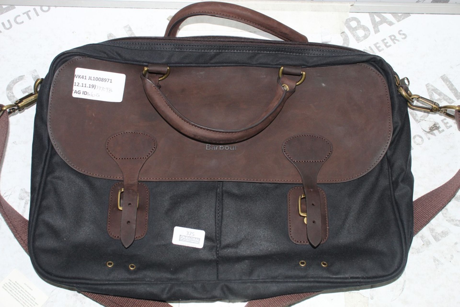 Barber International Wax Leather Laptop Bag RRP £105 (Pallet No 3370986) (Public Viewing and