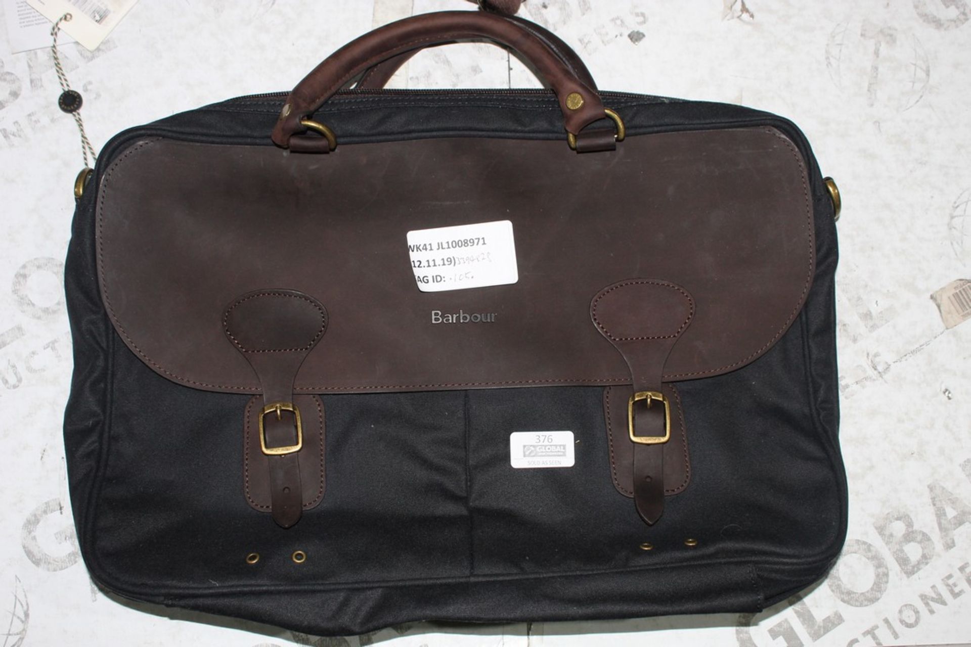 Barber International Wax Leather Laptop Bag RRP £105 (Pallet No 3394828) (Public Viewing and