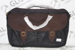 Barbour International Waxed Leather Briefcase RRP £105 (3409309) (Public Viewing and Appraisals