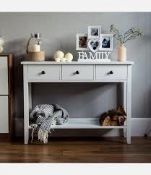 Boxed Vida Designs Windsor 3 Draw Console Table RRP £70 (15754) (Public Viewing and Appraisals
