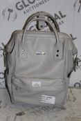 BaBabing Soft Grey Leather Changing Bag RRP £60 (RET00441321) (Public Viewing and Appraisals