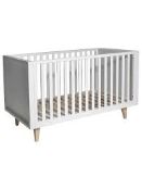 Boxed Troll Skandi White and Natural Cot RRP £230 (3381002) (Public Viewing and Appraisals