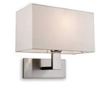 Boxed First Light Raffles Single Wall Lights With Cream Shades RRP £35 Each (10060) (Public