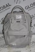 BaBaBing Soft Grey Italian Leather Baby Changing Bag RRP £60 (3437077) (Public Viewing and