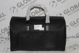 Ted Baker Black Leather Designer Holdall RRP £180 (3385641) (Public Viewing and Appraisals