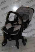 Silver Cross Jet Black and Grey Stroller Push Pram RRP £225 (RET00108060) (Public Viewing and