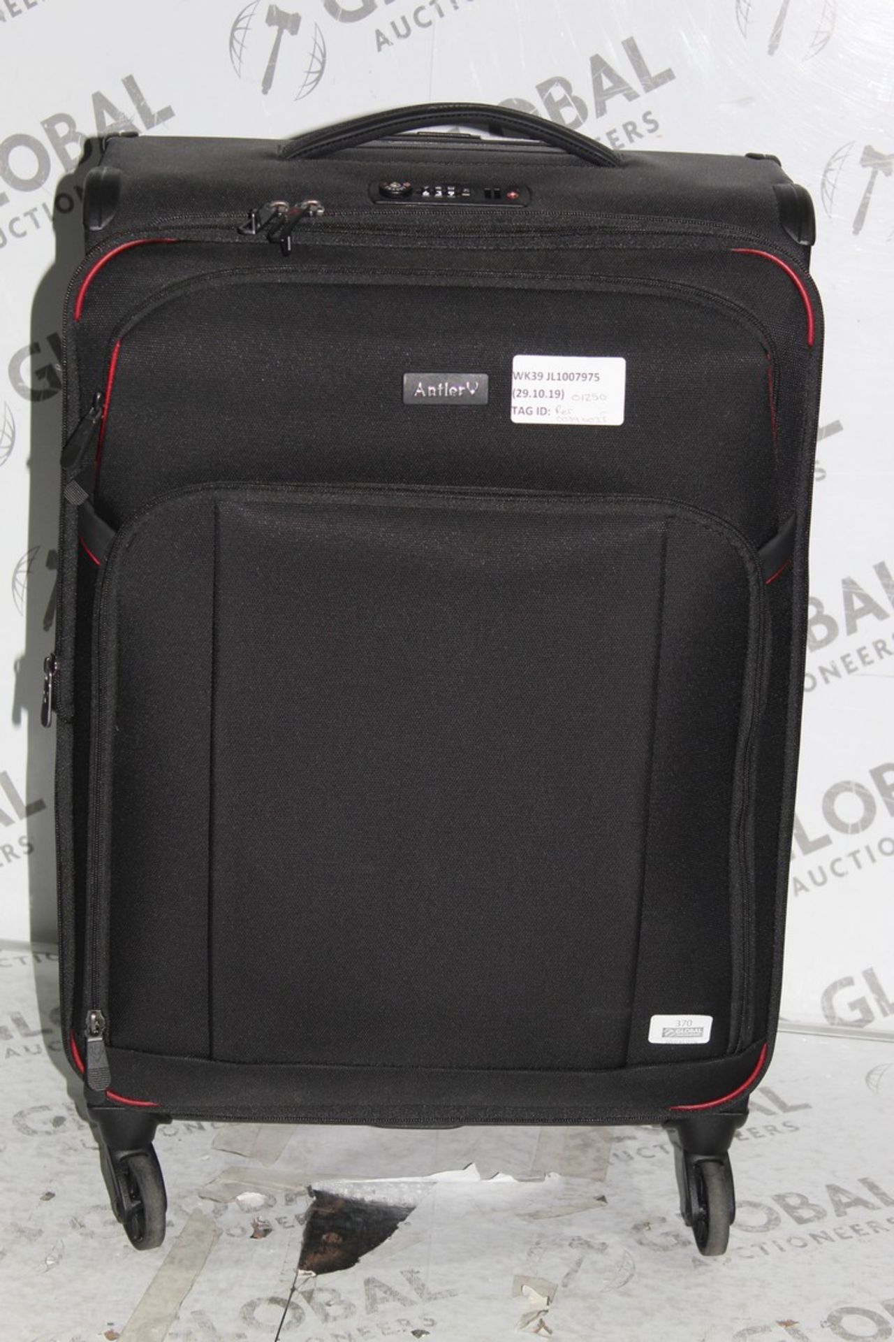 Antler Black Medium Sized 360 Wheel Suitcase RRP £125 (Retoo396033) (Public Viewing and Appraisals