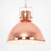 Boxed Minisun Dorian Copper Retro Dome Ceiling Light RRP £85 (10060) (Public Viewing and