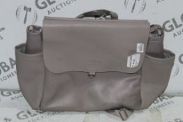 SkipHop Taupe Leather Baby Changing Bag RRP £100 (Retoo246381) (Public Viewing and Appraisals