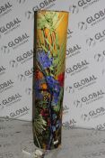 Floral Multi Coloured Floor Standing Lamp RRP £120 (13921) (Public Viewing and Appraisals