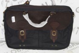 Barbour International Waxed Leather Briefcase RRP £105 (3418866) (Public Viewing and Appraisals