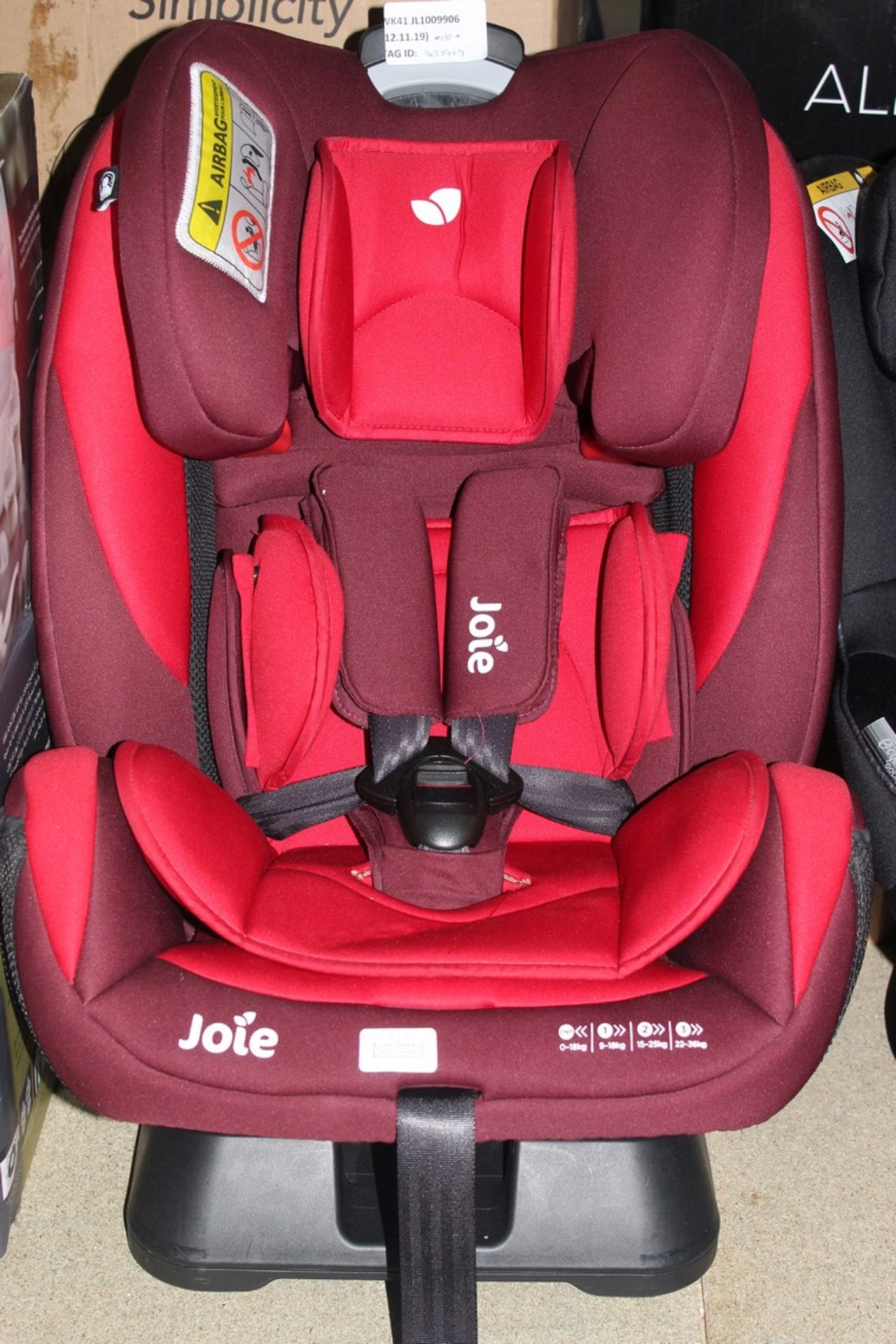 Joie Red In Car Infants Safety Seat RRP £180 (3437919) (Public Viewing and Appraisals Available)