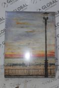 We Sat and We Watched But Not a Soul Was About Canvas Wall Art Picture RRP £60 (10871) (Public