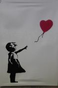 Banksy Girl With Balloon Graffiti Wall Art Picture RRP £50 (10871) (Public Viewing and Appraisals