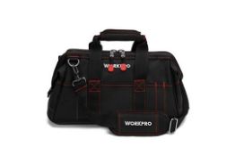 Workpro 16" Wide Mouth Tool Bags RRP £20 Each (W081022A)(Comes in 2 Boxes)