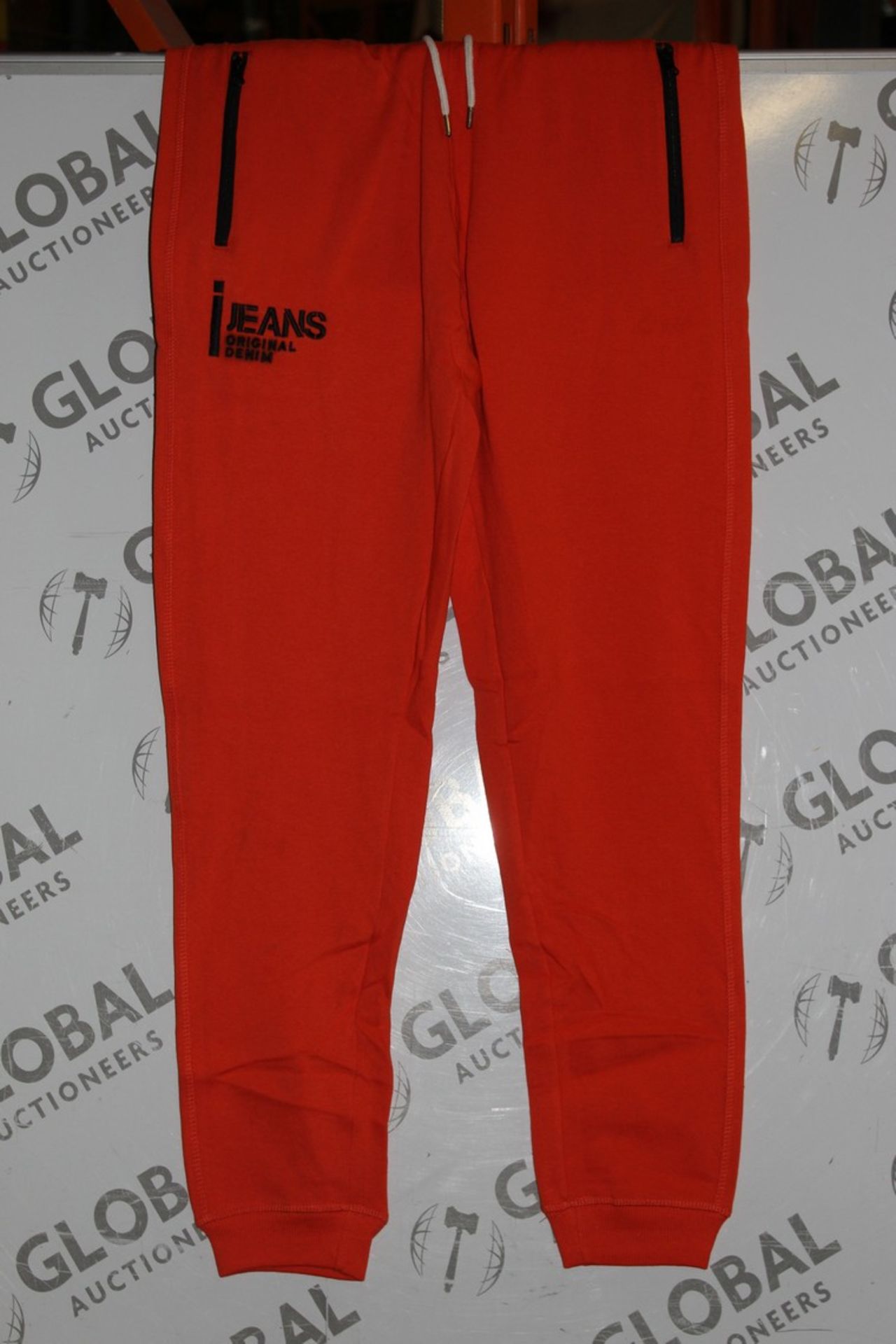 Lot to Contain 20 Brand New Pairs of Ijeans Original Denim Orange Zip Pocket Trousers in Assorted