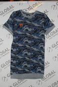 Lot to Contain 23 Boy Meets Girl Blue Camo Oversied T-Shirts RRP £15.99 Each Combined RRP £367.77