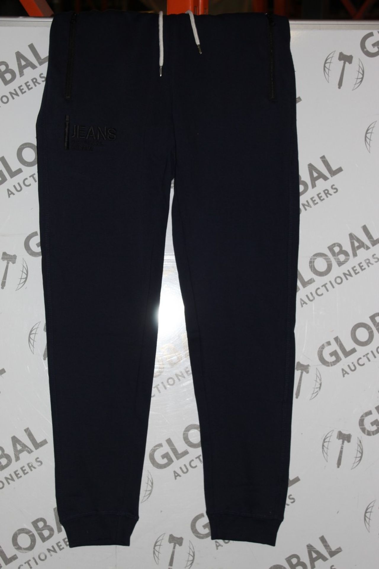 Lot to Contain 20 Brand New Pairs of Ijeans Original Denim Navy Blue Zip Pocket Lounging Pants