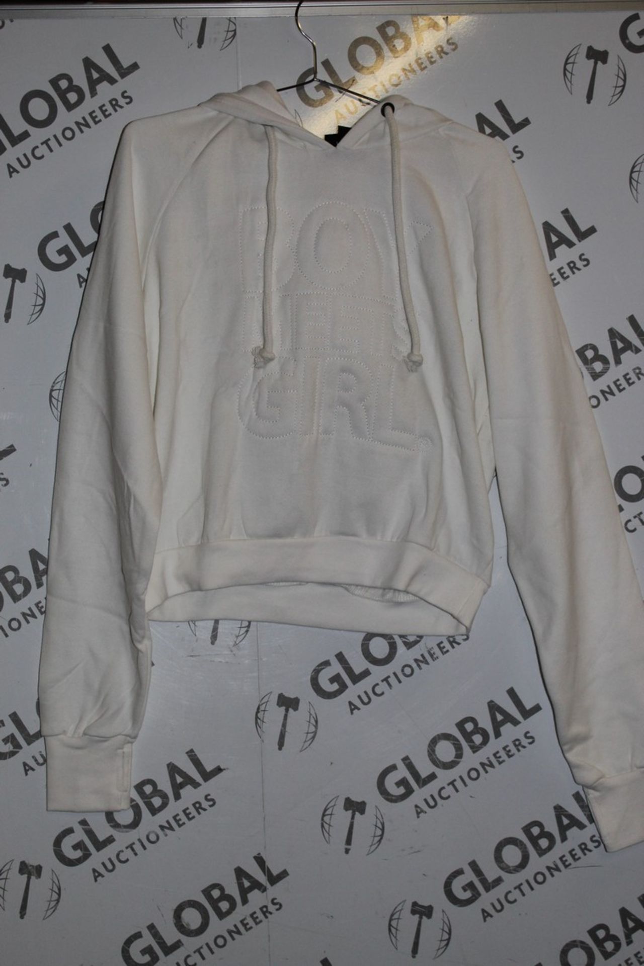 Lot to Contain 27 Brand New Boy Meets Girl Girls Hooded Jumpers in White RRP £19.99 Each Combined