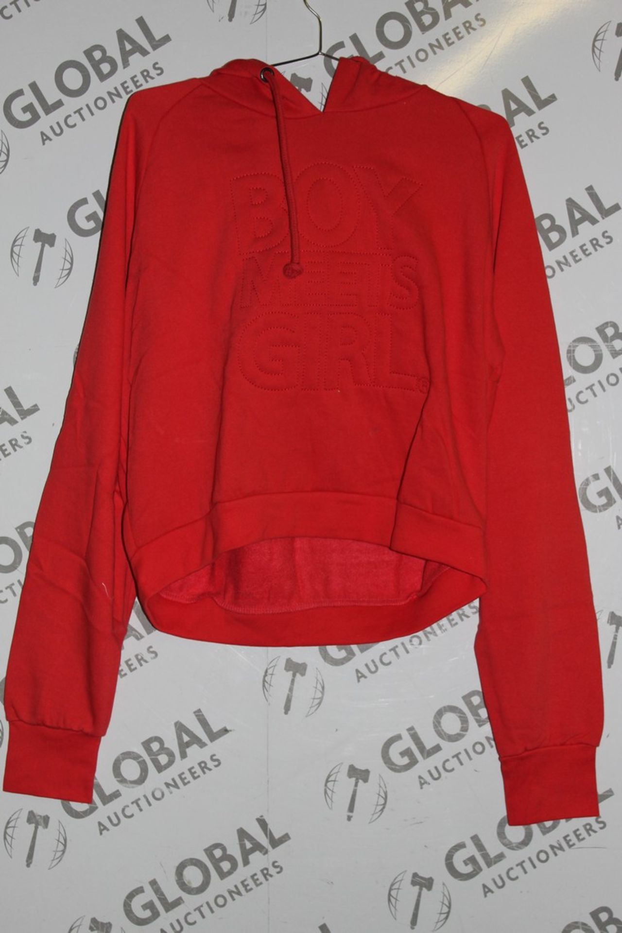 Lot to Contain 19 Brand New Boy Meets Girl Red Hooded Jumpers RRP £19.99 Each Combined RRP £379.81