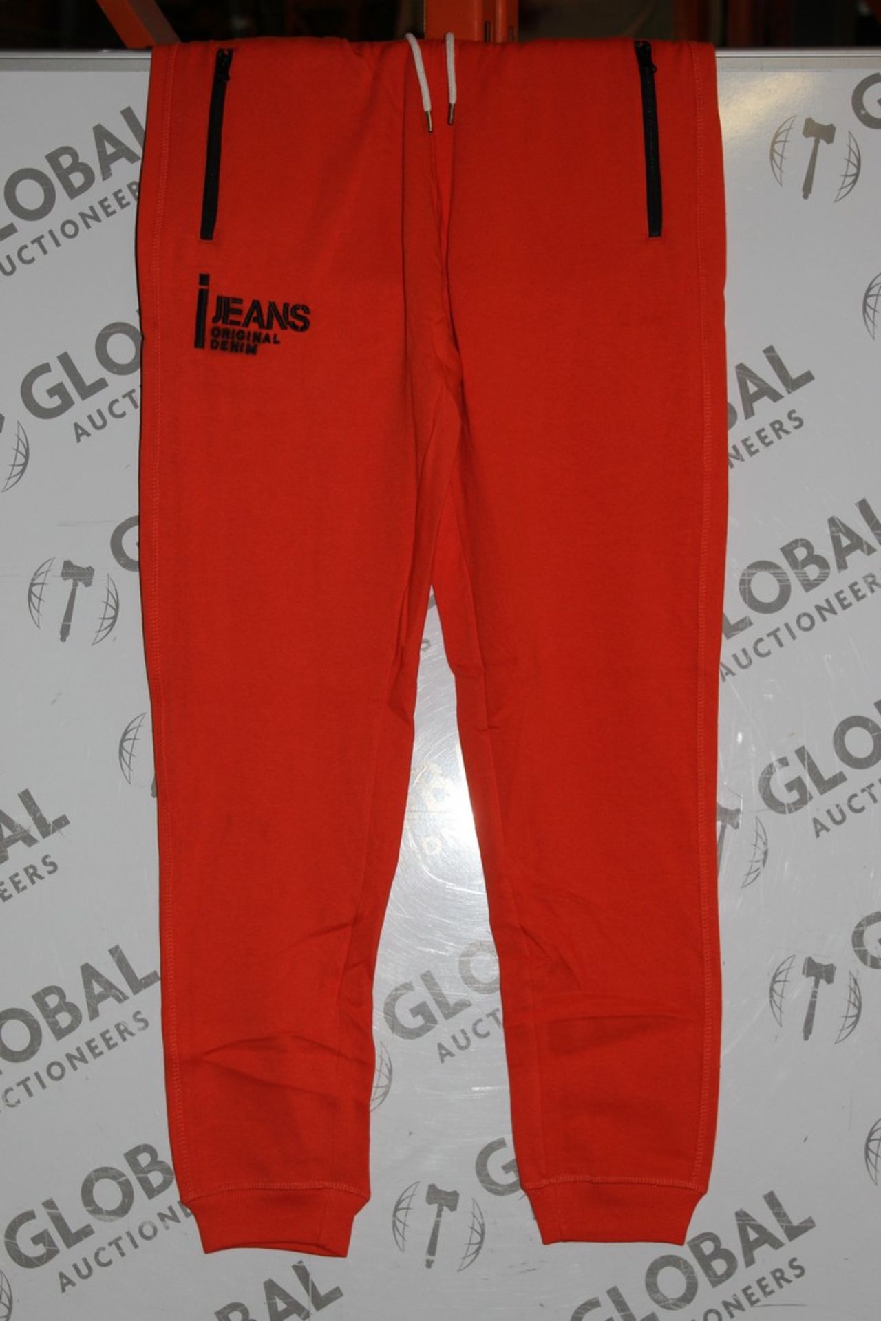 Lot to Contain 20 Brand New Pairs of Ijeans Original Denim Orange Zip Pocket Trousers in Assorted