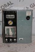 Bagged Pair of Fusion Fully Lined Blackout Curtains Size 46 x 98 in Dijon Duck Egg RRP £50 (Public