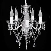 Boxed Acrylic Shade Chandelier Style Ceiling Light RRP £85 (15155) (Public Viewing and Appraisals