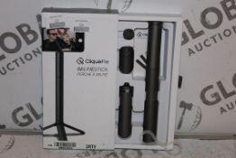 Boxed Cliquefie Selfie Stick in Space Grey RRP £50