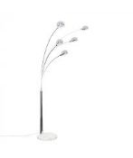 Boxed Minisun 5 Arm Curved Floor Lamp RRP £105 (15934) (Public Viewing and Appraisals Available)