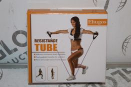 Lot to Contain 5 Boxed Ehugos Resistance Tube Work Out Elasticated Bands