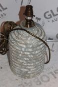 Boxed Hilbre Etched Metal Lamp Base RRP £65 (Public Viewing and Appraisals Available)