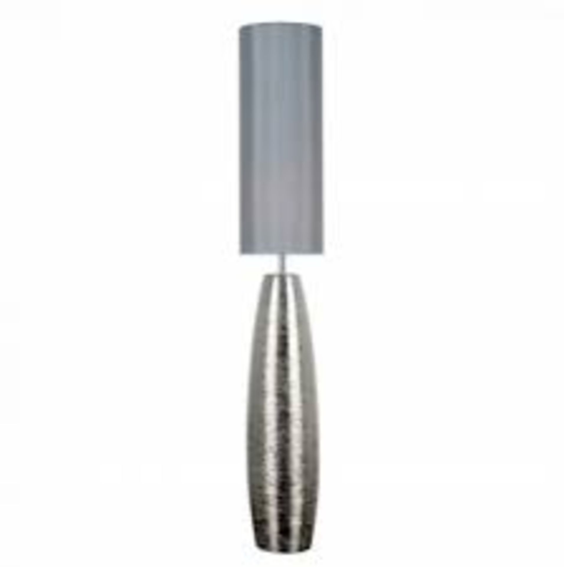 Boxed Designer Grey Fabric Shade Floor Standing Lamp RRP £50 (Public Viewing and Appraisals