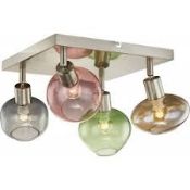 Lot to Contain 5 Boxed Assorted Lighting Items to Include a Nino 4 Light Ceiling Light, Endon