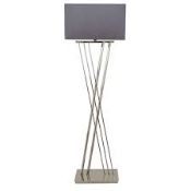 Boxed Astley Roma Nickel Floor Lamp Base Only RRP £345 (15934) (Public Viewing and Appraisals