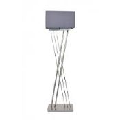 Boxed Astley Roma Nickel Floor Lamp Base Only RRP £345 (15934) (Public Viewing and Appraisals