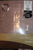 Boxed Pair of 66 x 54Inch Fully Lined Latte Eyelet Headed Curtains RRP £50 (Public Viewing and