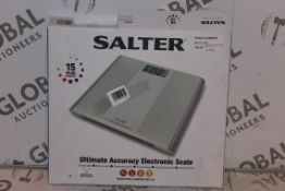 Lot to Contain 3 Boxed Pairs of Salter Ultimate Accuracy Electronic Weighing Scales RRP £105 (