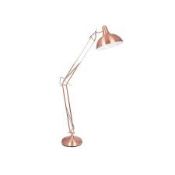 Boxed Pacific Lighting Alonso Brushed Copper Over Sized Task Floor Lamp RRP £135 (15934) (Public