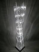 Boxed Ciyan Tower Crystal Floor Lamp (15934) (Public Viewing and Appraisals Available)