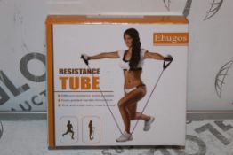 Lot to Contain 5 Boxed Ehugos Resistance Tube Work Out Elasticated Bands