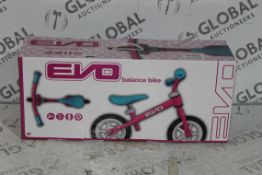 Boxed Evo Children's Balance Bike RRP £80 (Public Viewing and Appraisals Available)