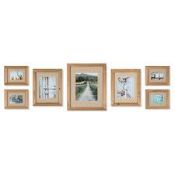 Boxed Gallery Perfect Set of 7 Hanging Row Wooden Picture Frames RRP £60 (3383218) (Public Viewing