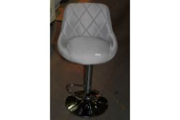 Duck Egg Blue Fabric Diamond Back Swivel Bar Stool RRP £70 (16037) (Public Viewing and Appraisals