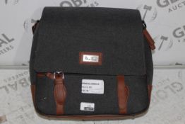 Silver Cross Grey and Tan Leather Changing Bag RRP £95 (RET00235877) (Public Viewing and