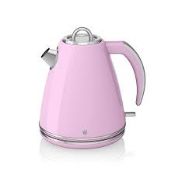 Boxed Swan Retro 1.5L Pink Jug Kettle RRP £40 (15861) (Public Viewing and Appraisals Available)