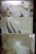 5 Piece Gloss Finish Floral Wall Art RRP £245 (10871) (Public Viewing and Appraisals Available)