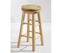 Boxed 25Inch Wooden Bar Stool RRP £40 (16037) (Public Viewing and Appraisals Available)