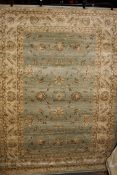 Large Natural Ziglier Green & Cream 5 ft 3 x 7 ft Designer Floor Rug RRP £160(Public Viewing &