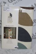 Brand New Set of 66 x 54Inch Orla Kiely Multi Stem Fully Lined Eyelet Headed Curtains RRP £70 (